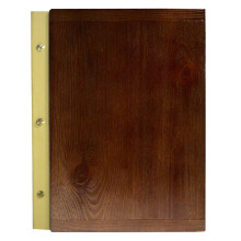 (No) Menu A4 Wooden Holder Cover Restaurant Engraving