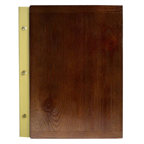 (No) Menu A4 Wooden Holder Cover Restaurant Engraving