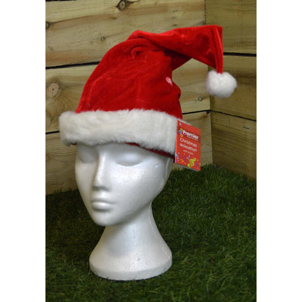 Premier Battery Powered Singing & Animated Moving Christmas Santa Hat