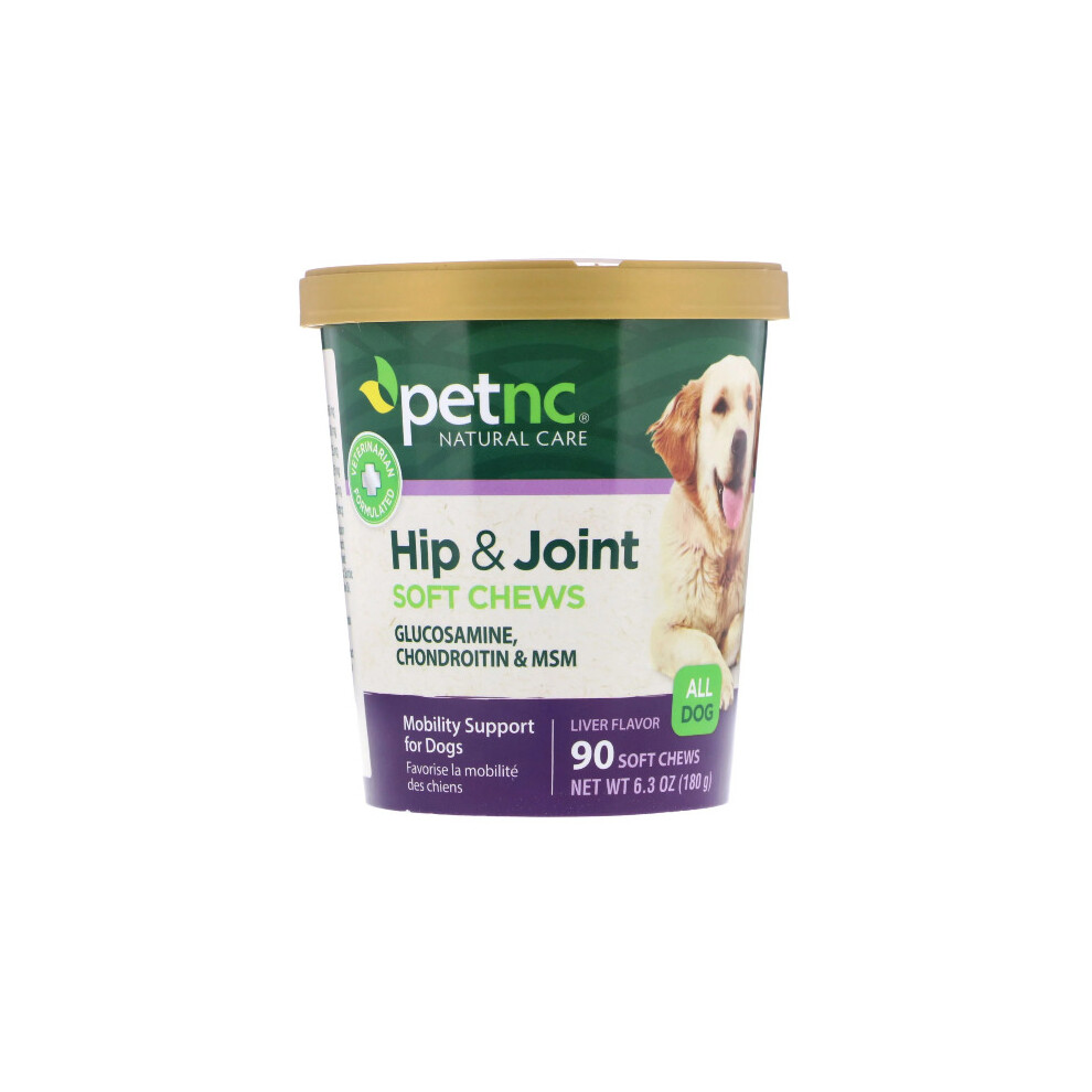 petnc NATURAL CARE, Hip & Joint, All Dog, Liver Flavour, 90 Soft Chews