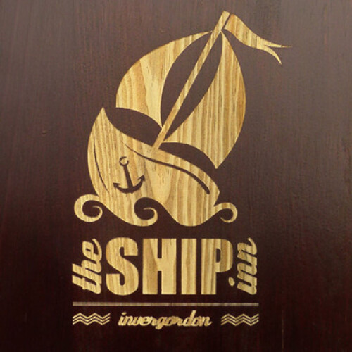 (No) Wooden Restaurant Menu Card A5 Brown Engraving 1