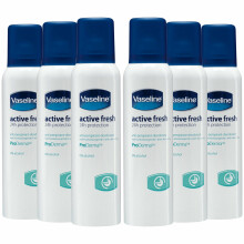 6pk Vaseline Active Fresh ProDerma Antiperspirant - 6 x 150ml