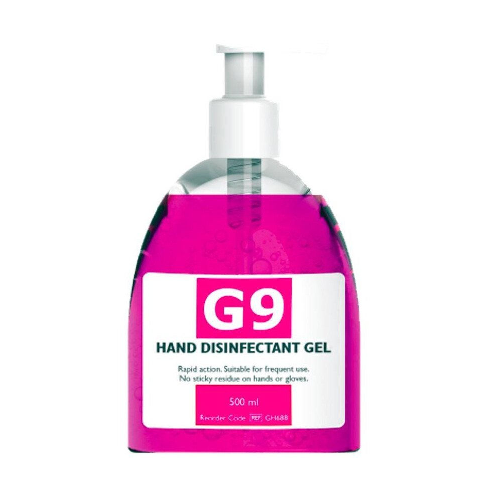 G9 500Ml Alcohol Hand Disinfectant Sanitiser Anti-Bacterial Gel