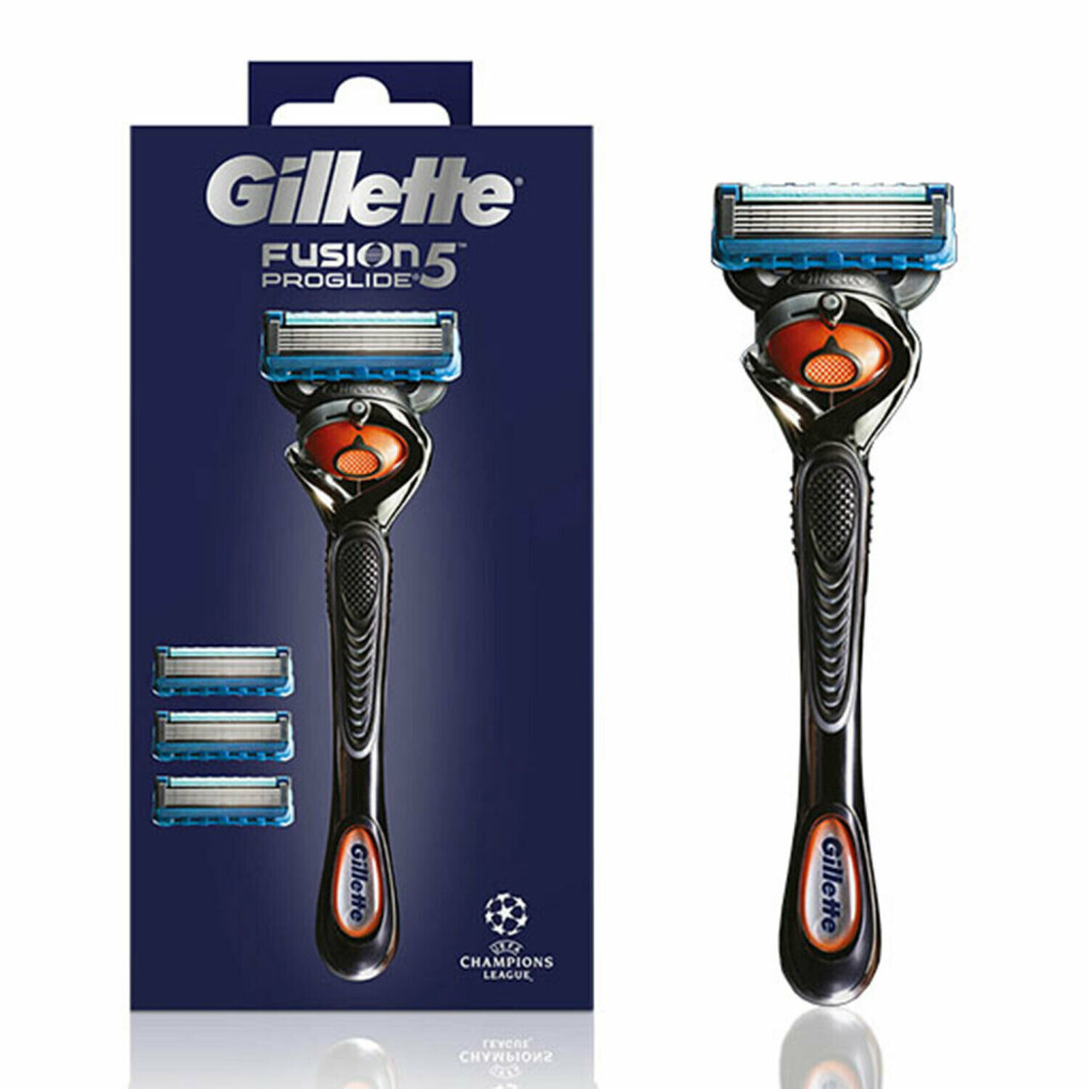 Gillette Fusion5 Proglide Razor For Men With 5 Anti-Friction Blades, Flexball Technology & Precision Trimmer