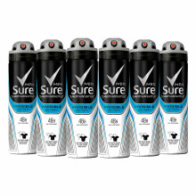 Sure Men Anti Perspirant 48H Protection Invisible Ice Deodorant, 6 Pack, 150ml