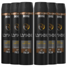 Lynx XXL 48H Fresh Dark Temptation Deodorant Body Spray - 6 x 250ml