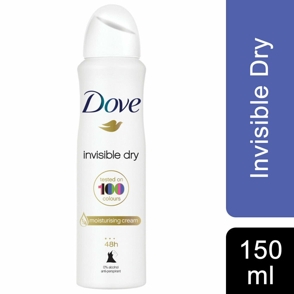 Dove Women Anti-Perspirant Deodorant Spray, Invisible Dry, 150ml