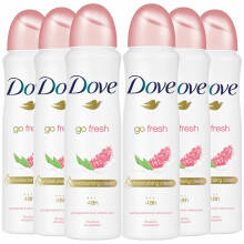 Dove Women Anti-Perspirant Deodorant Spray, Pomegranate & Lemon, 150ml - 6 Pack
