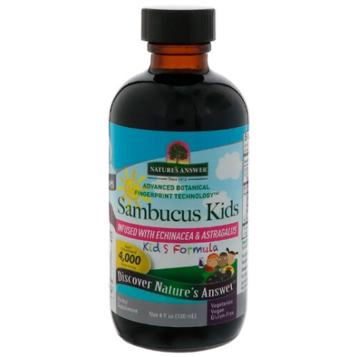 Nature's Answer, Liquido Sambuco per Bambini, 4,000 mg, 4 fl oz (120 ml) 2