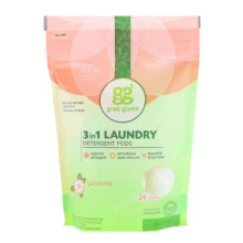 Grab Green, 3-in-1 Laundry Detergent Pods, Gardenia, 24 Loads, 384g