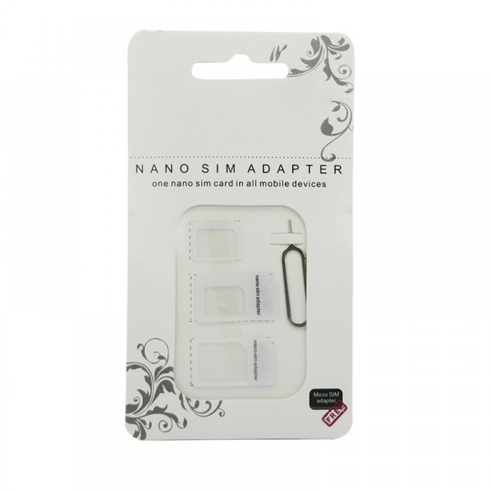 Noosy- 4 In 1 Pack Nano To Micro & Standard Sim Card Adapter 603338728020