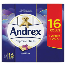 Andrex Supeme Quilts 16 Pack Toilet Rolls
