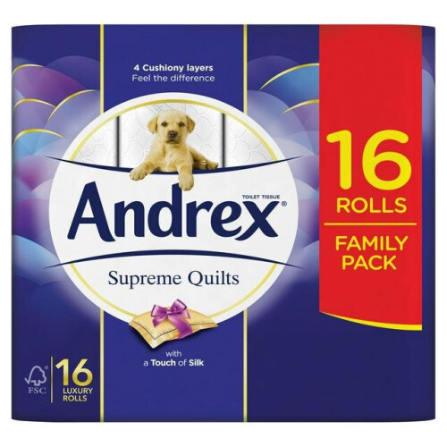 Andrex Andrex Supeme Quilts 16 Pack Toilet Rolls