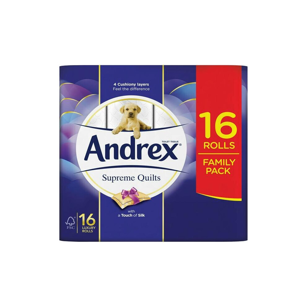 Andrex Supeme Quilts 16 Pack Toilet Rolls