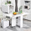Homcom HOMCOM Mobile Drop Leaf Dining Table Folding Desk w/ 2 Wheels White 9