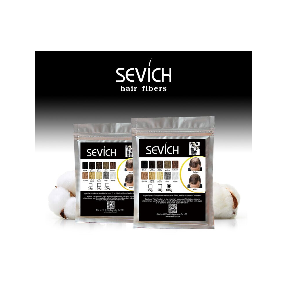 (Medium Brown, 50gr) Sevich HAIR BUILDING Fibers Bulk Bag MANY COLORS SIZES Keratin