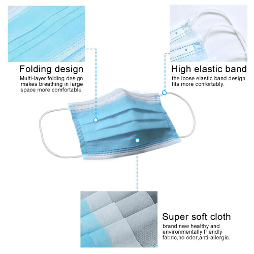 3 Layers 50pcs Medical Surgical Disposable mask 1