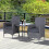 Outsunny 3pc Outsunny Outdoor Grey Rattan Bistro Set 3