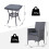 Outsunny 3pc Outsunny Outdoor Grey Rattan Bistro Set 2