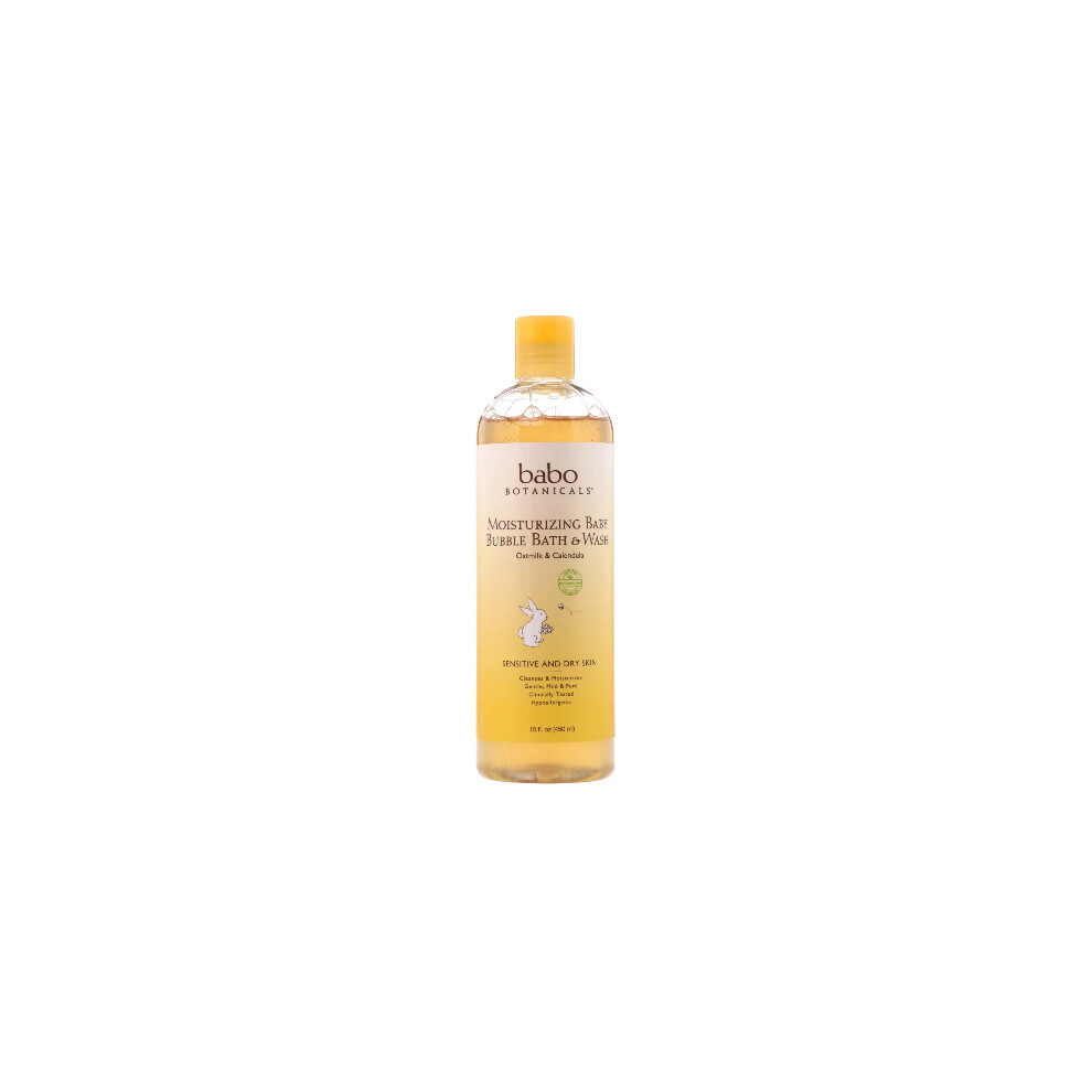 , Baby Bubble Bath & Wash, Oatmilk Calendula, 450Ml Babo Botanicals
