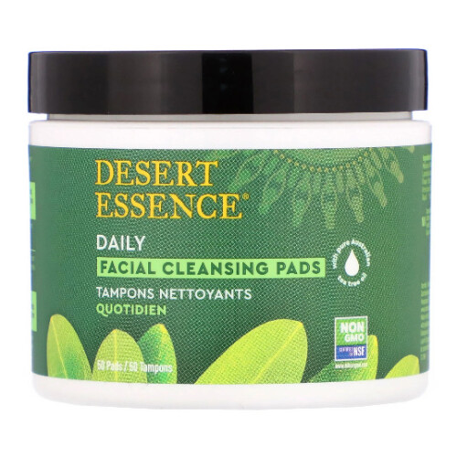 Desert Essence, Gesichtsreinigungs-Pads, Teebaumöl, 50 Pads