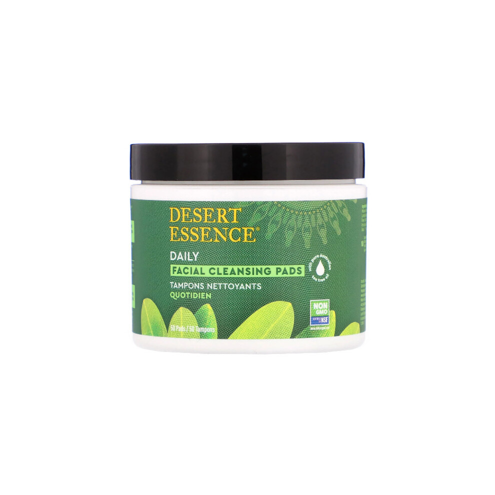 Desert Essence , Daily Facial Cleansing Pads, 50 Pads