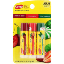 Carmex, Tägliche Pflege, Feuchtigkeitsspendender Lippenbalsam, Sortiment, LSF 15, 3er Pack, je 0,15 oz (4,25 g)