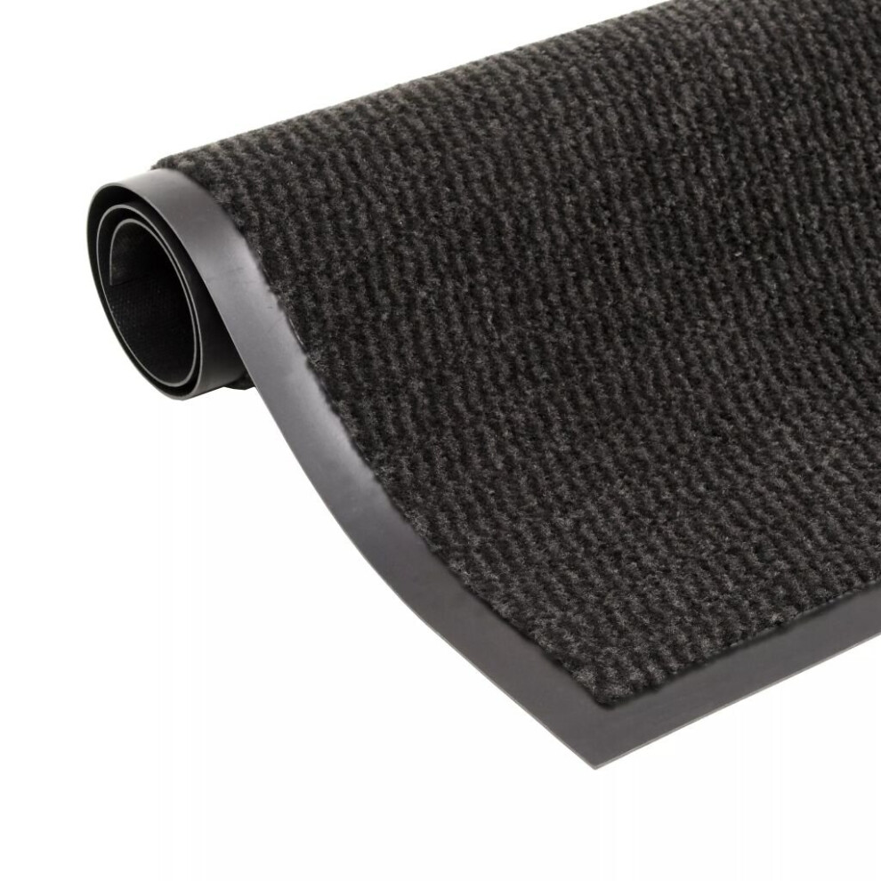 Vidaxl Dust Control Mat Rectangular Tufted 60X90cm Black Welcome Carpet Rug