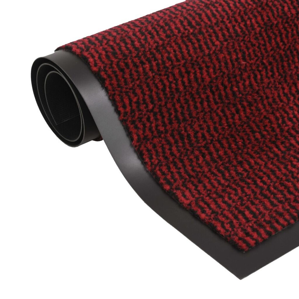 vidaXL Dust Control Mat Rectangular Tufted 40x60cm Red Welcome Carpet Rug