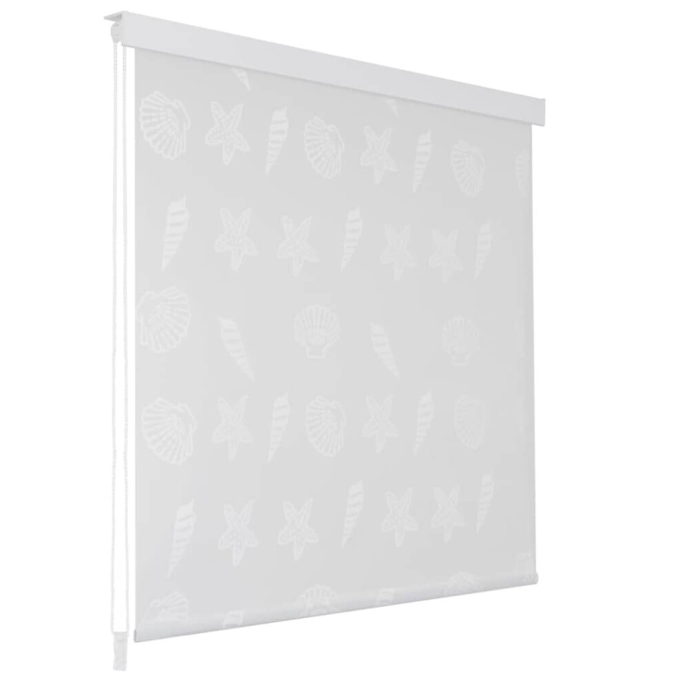 vidaXL Shower Curtain Roller Blind 100x240cm Sea Star Bathroom Divider Panel