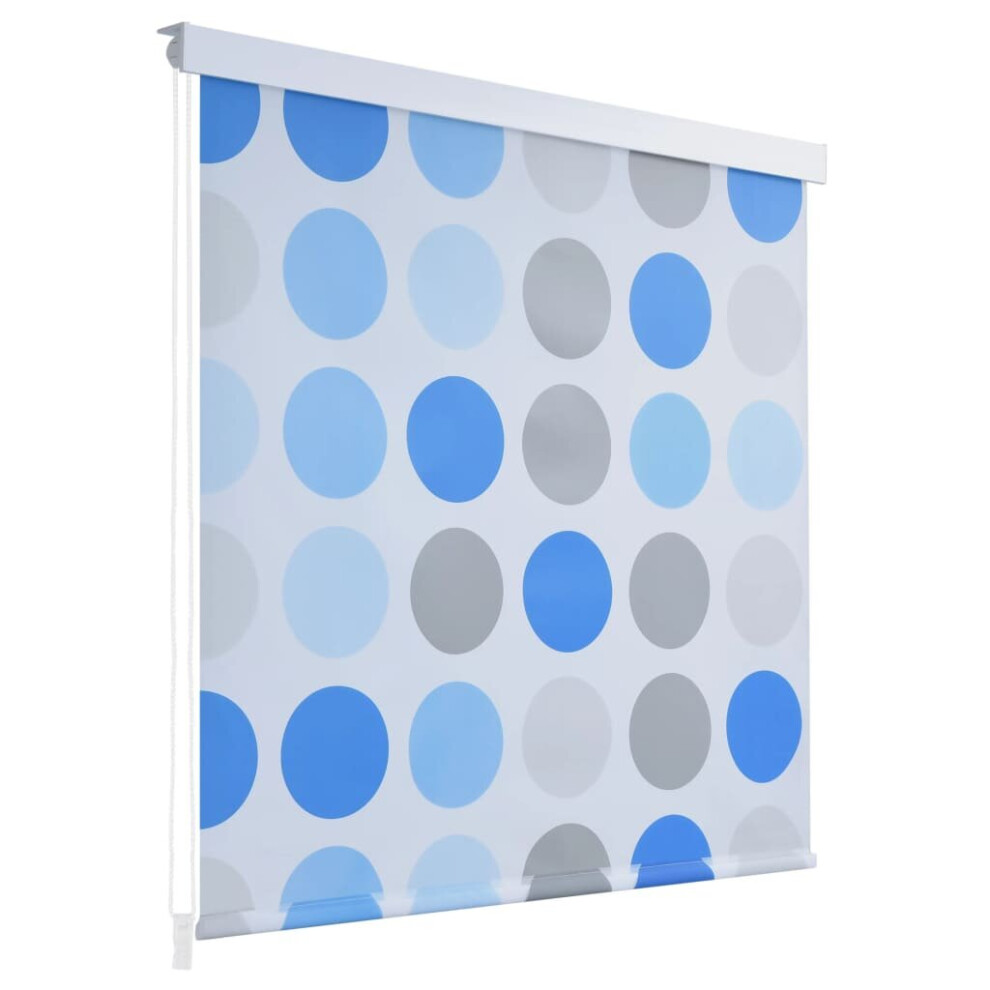 vidaXL Shower Curtain Roller Blind 80x240cm Circle Bathroom Divider Panel