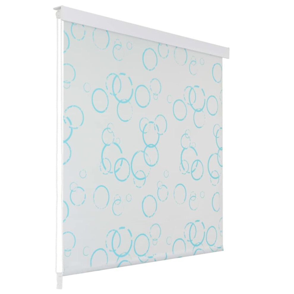 vidaXL Shower Curtain Roller Blind 100x240cm Bubble Bathroom Divider Panel