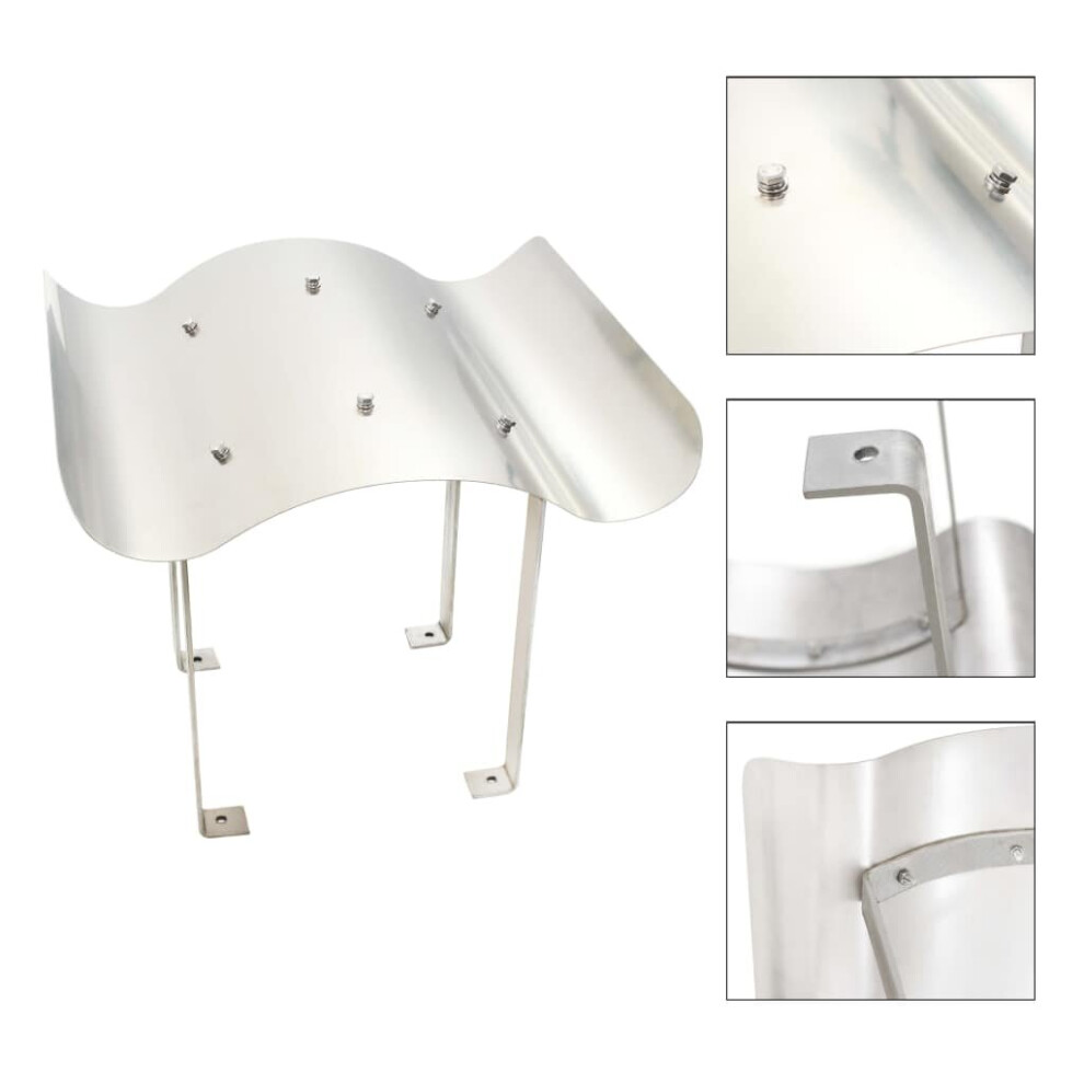 vidaXL Chimney Cowl Stainless Steel Silver 60x60x38cm Raincap Cover Protector