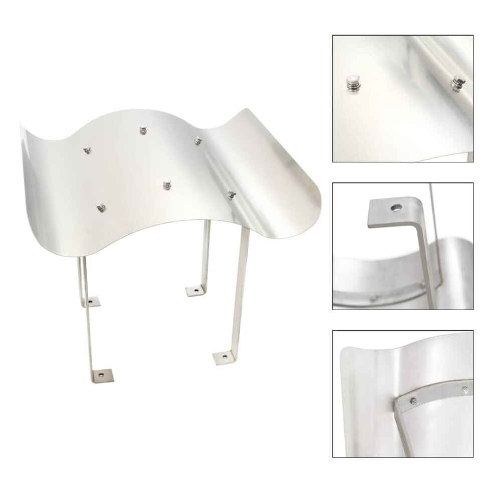 vidaXL Chimney Cowl Stainless Steel Silver 50x50x37cm Raincap Cover Protector-image-OPC-P5SZMNC-NEW