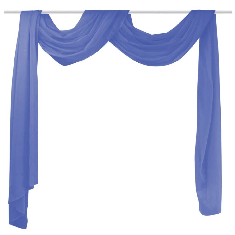 vidaXL Voile Drape 140x600 Cm Royal Blue Voile Sheer Window Curtain Backdrop