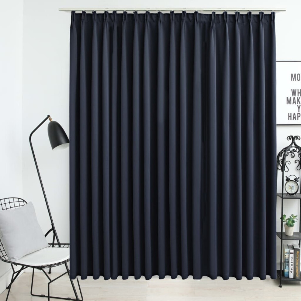 vidaXL Blackout Curtain with Hooks Anthracite Blind Drapery Window Curtain