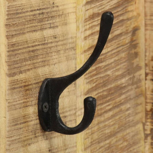 VidaXL vidaXL 2x Solid Mango Wood Wall-mounted Coat Racks 36x110x3cm Clothes Hook 1