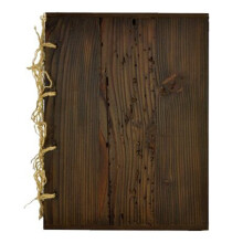 (No) Wooden Menu Holder A4 Restaurant Brown Engraving