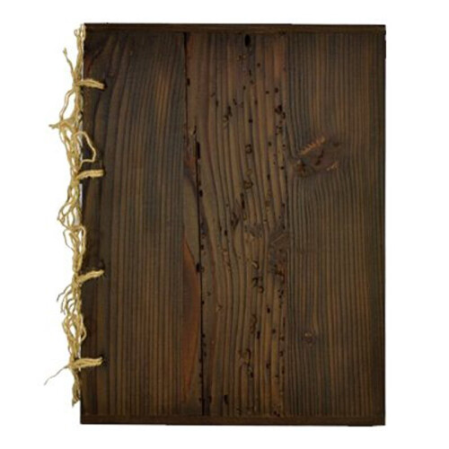 (No) Wooden Menu Holder A4 Restaurant Brown Engraving