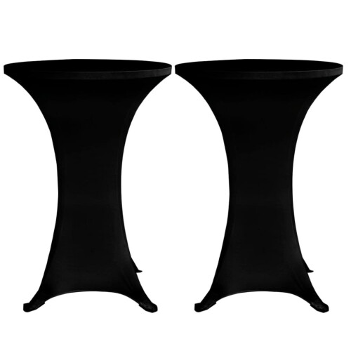 VidaXL vidaXL 4x Black Stretch Standing Table Covers (60 cm) | 4-pc Set, Fits Most Tables, 10% Spandex | Code 279071 2