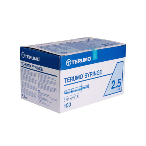 Terumo Syringe 2.5ml Luer Lock Syringe, Pack of 100 1