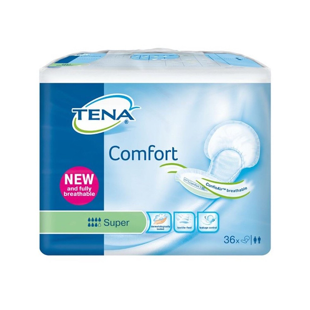 Tena Comfort Super - Pack Of 36 (Incontinence Pads)