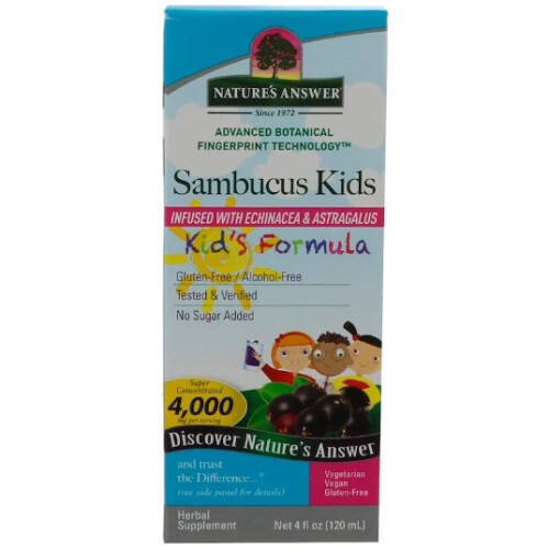 Nature's Answer, Liquido Sambuco per Bambini, 4,000 mg, 4 fl oz (120 ml)