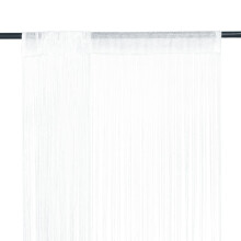 vidaXL 2x String Curtains 100x250cm White Room Divider Window Door Background