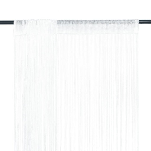 VidaXL vidaXL 2x String Curtains 100x250cm White Room Divider Window Door Background