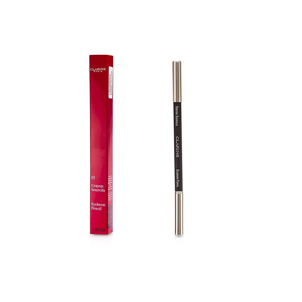 Photos - Eyeshadow Clarins Eyebrow Pencil - 01 Dark Brown Brown CN-157038 