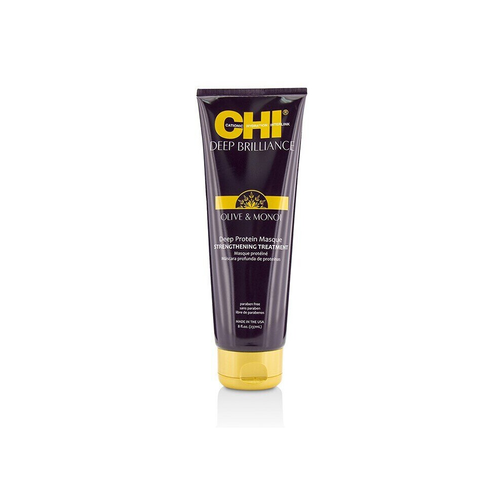Chi Deep Brilliance Olive & Monoi Deep Protein Masque Strengthening Treatment 237Ml/8Oz