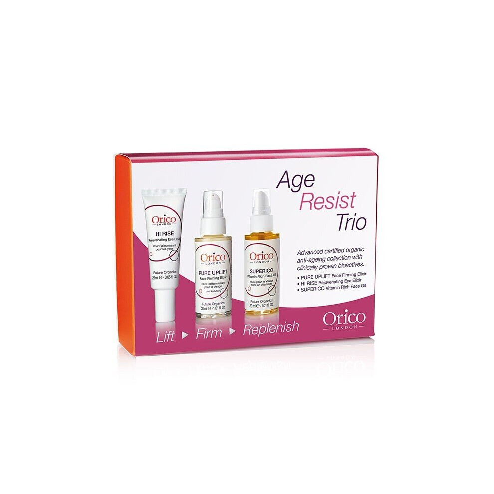 Orico London Age Resist Trio: Face Oil 30Ml/1.01Oz + Firming Elixir 30Ml/1.01Oz + Eye Elixir 25Ml/0.85Oz 3Pcs