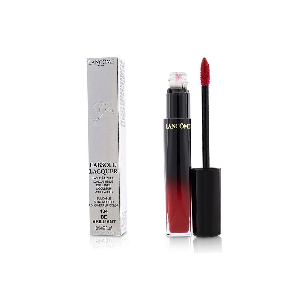 Lancome L'Absolu Lacquer Red Lipstick 134 Be Brilliant