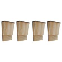 vidaXL 4x Bat Houses 22x12x34cm Wood Outdoor Garden Habitat Home Box Station